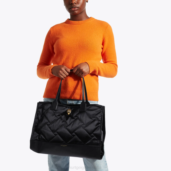 Kurt Geiger mujer bolso shopper cuadrado reciclado londres 2LPR283 | bolsas negro